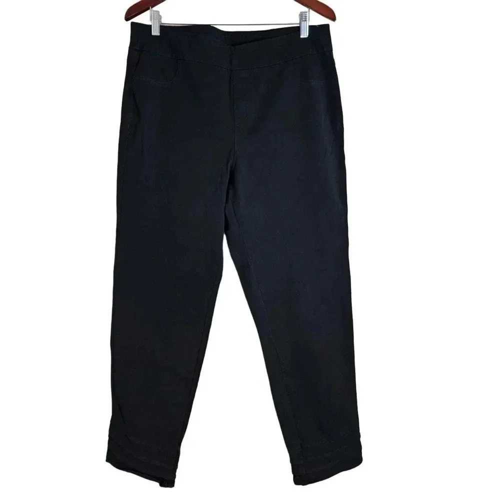 Soft Surroundings Women’s Straight Leg Ankle Pants TL Black